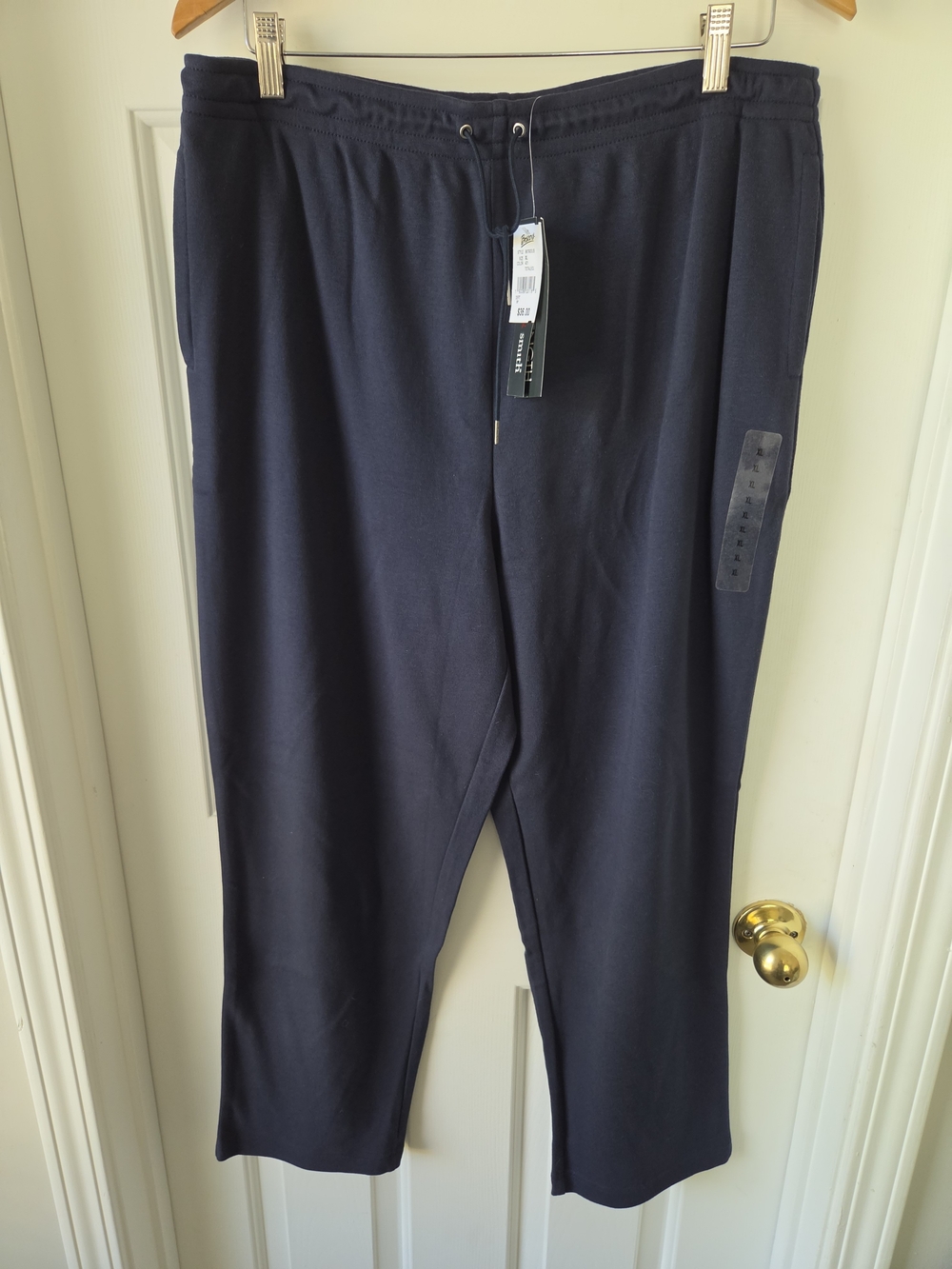 Hasting & Smith Navy Blue Women's Casual Drawstring Short Length Joggers